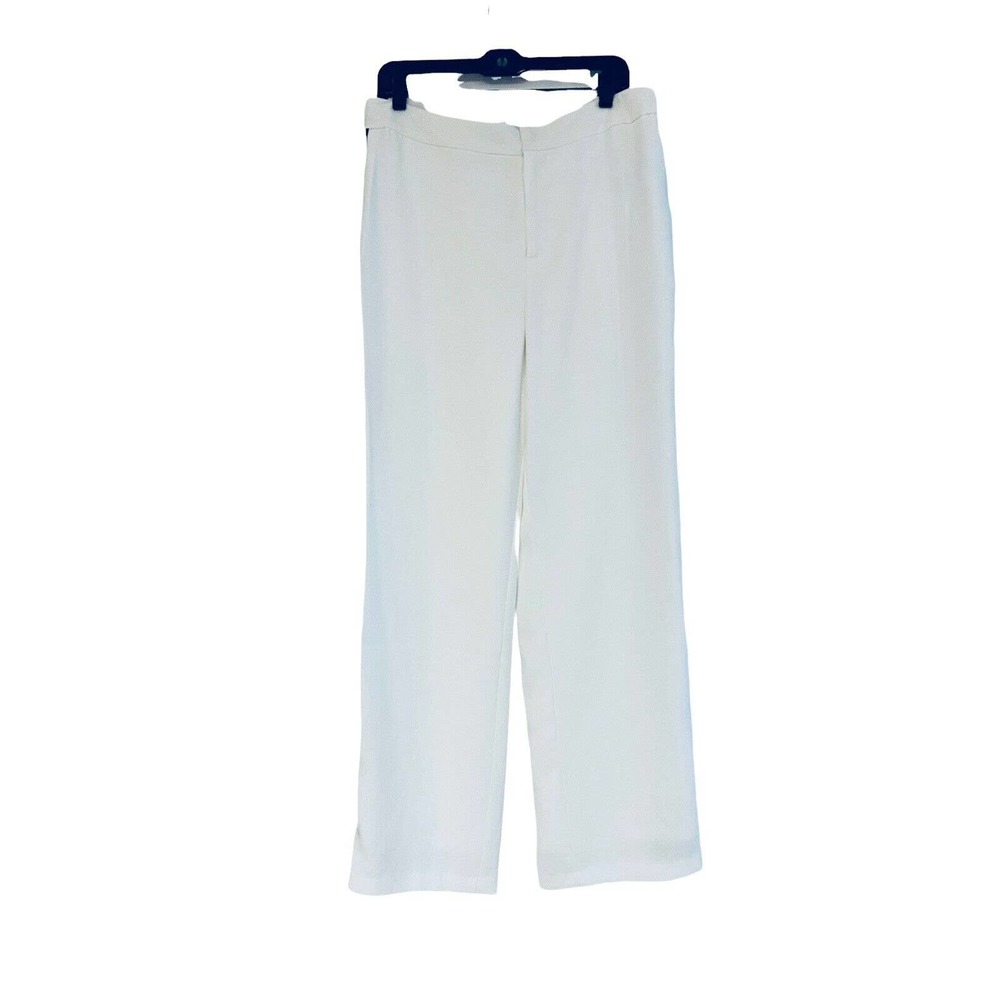 3/$15 Ashro Crepe Flat Front Sporty Side Stripe Womans Career Office Casual Pant - Picture 2 of 11